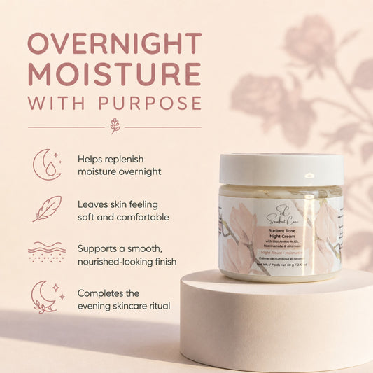 Radiant Rose Night Cream overnight moisture benefits