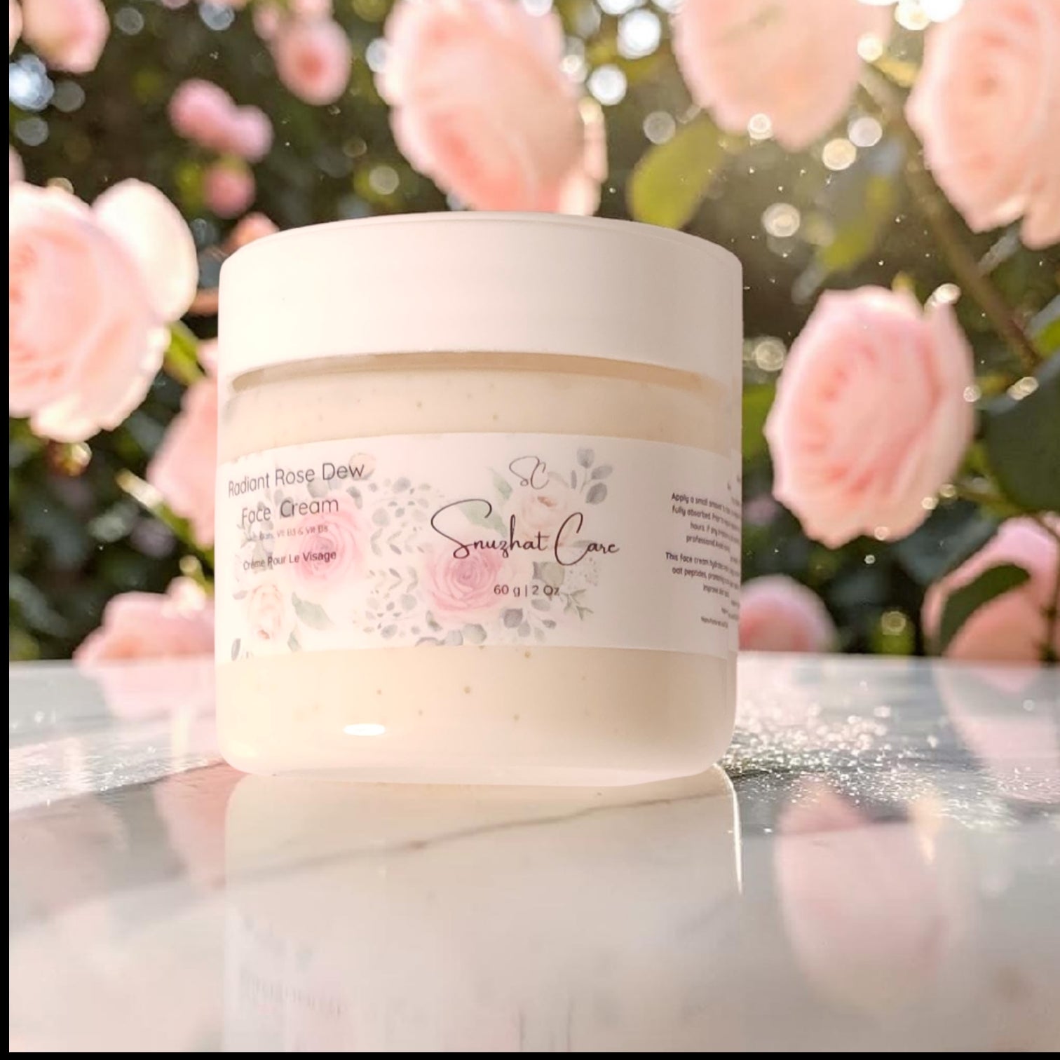 Luxurious rose skincare face care set featuring Radiant Rose Dew face wash, facial toner mist, and moisturizing face cream in elegant botanical packaging, hydrating floral skincare collection with rose and niacinamide, premium self-care beauty products for glowing skin by [Snuzhat Care](https://www.snuzhatcare.ca?utm_source=chatgpt.com)
