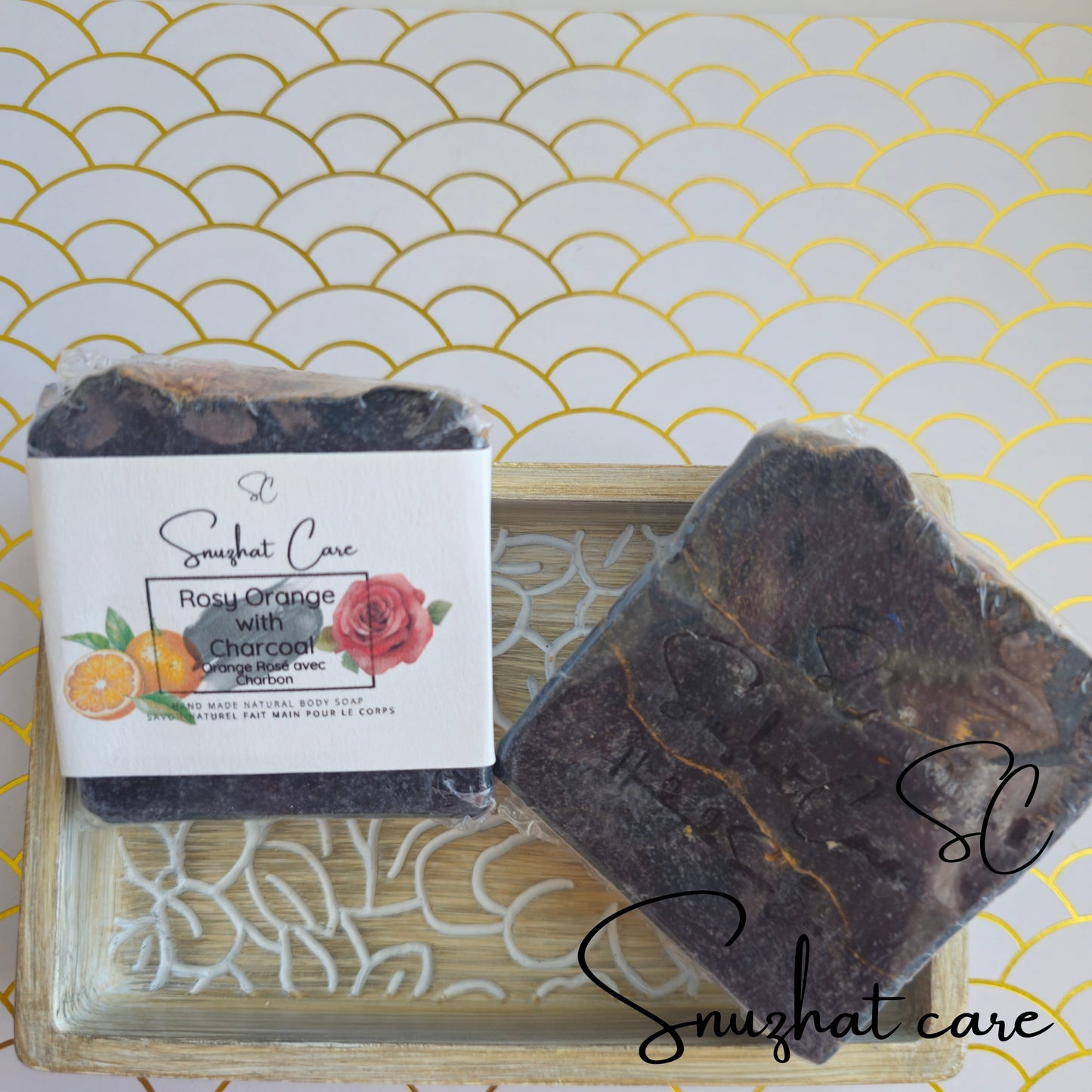 Rosy Orange with Charcoal Soap