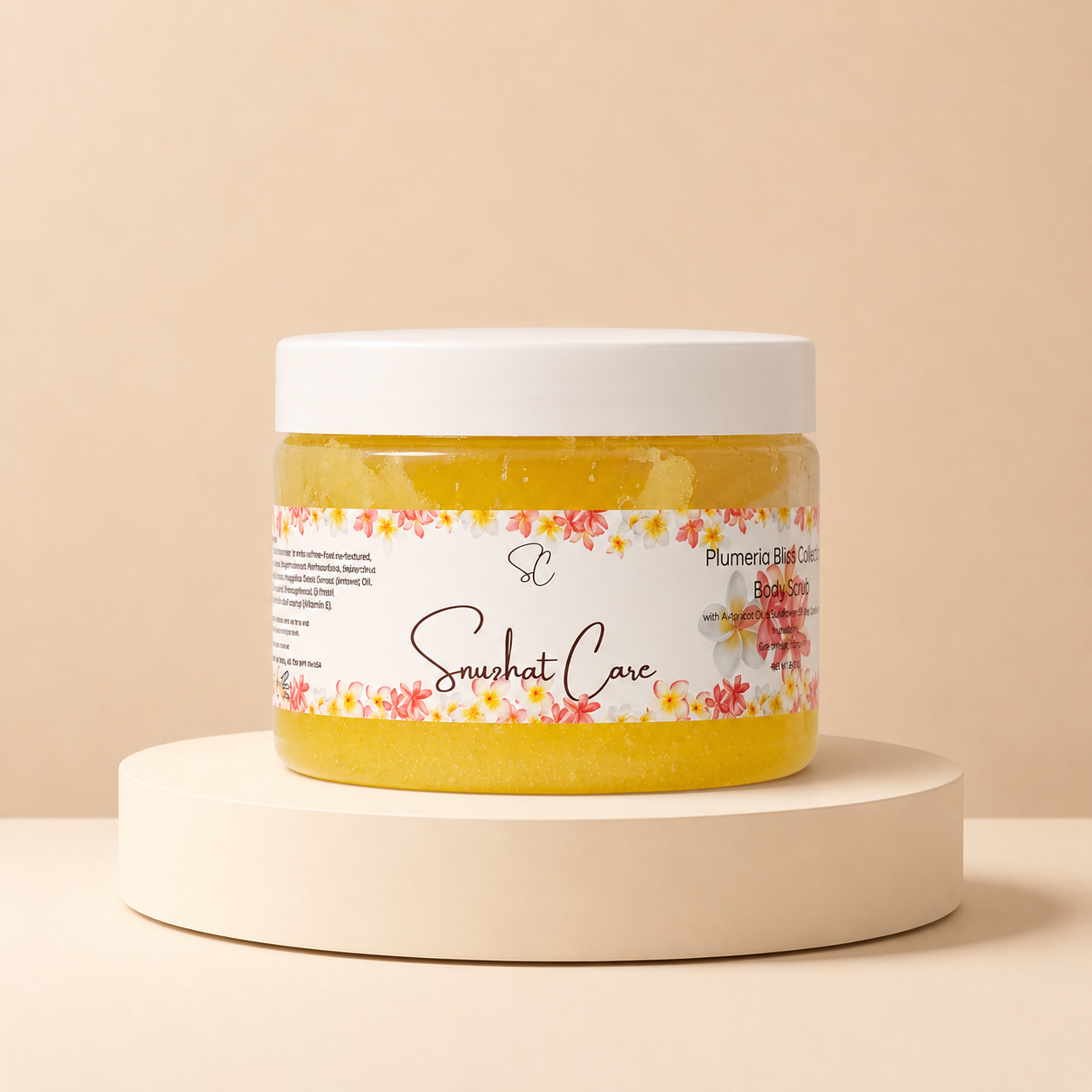 Plumeria Bliss Sugar Body Scrub – Tropical Exfoliating Body Polish
