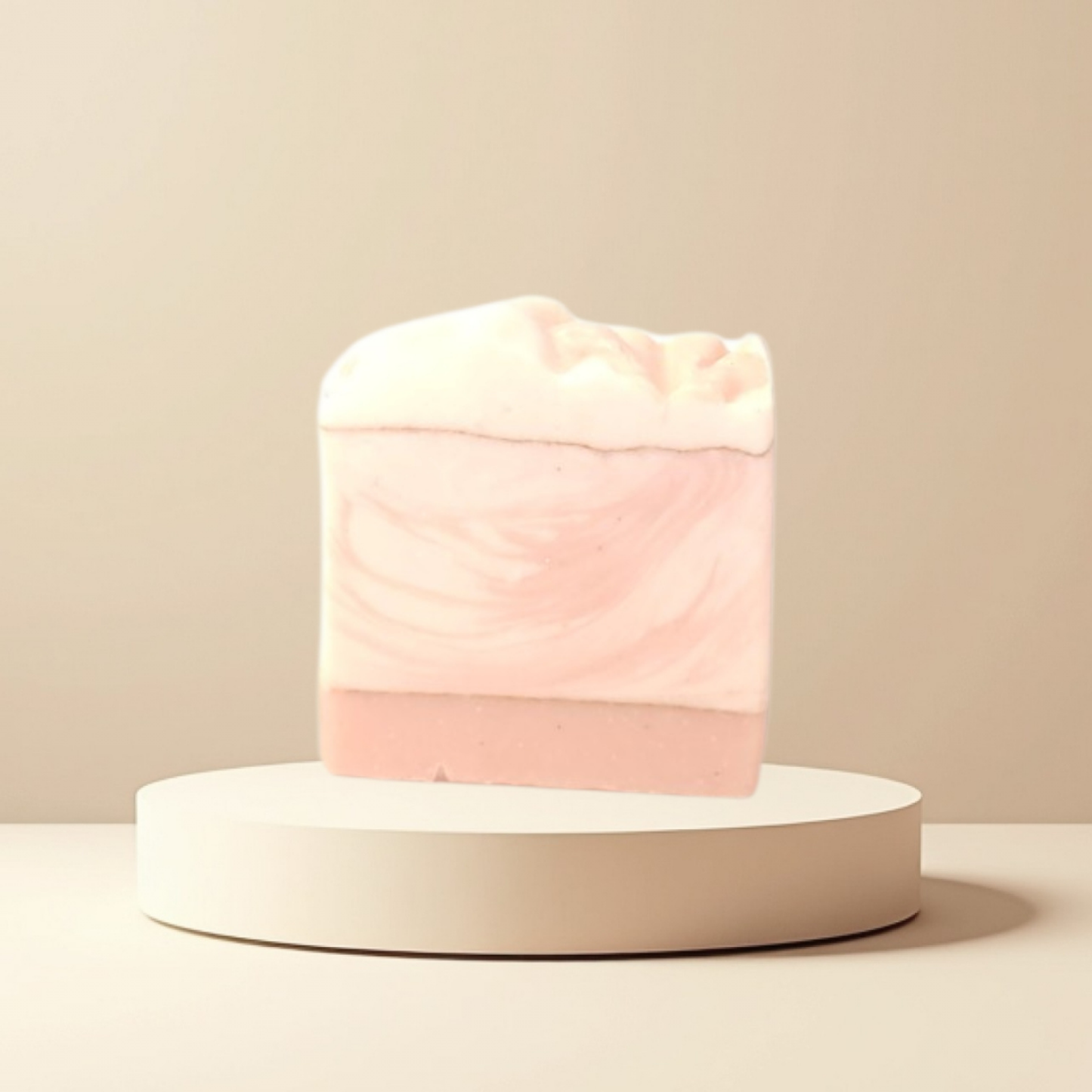 Handmade sakura cherry blossom soap bar with shea butter, kaolin clay and botanical oils for luxurious floral skincare and self-care rituals by Snuzhat Care
