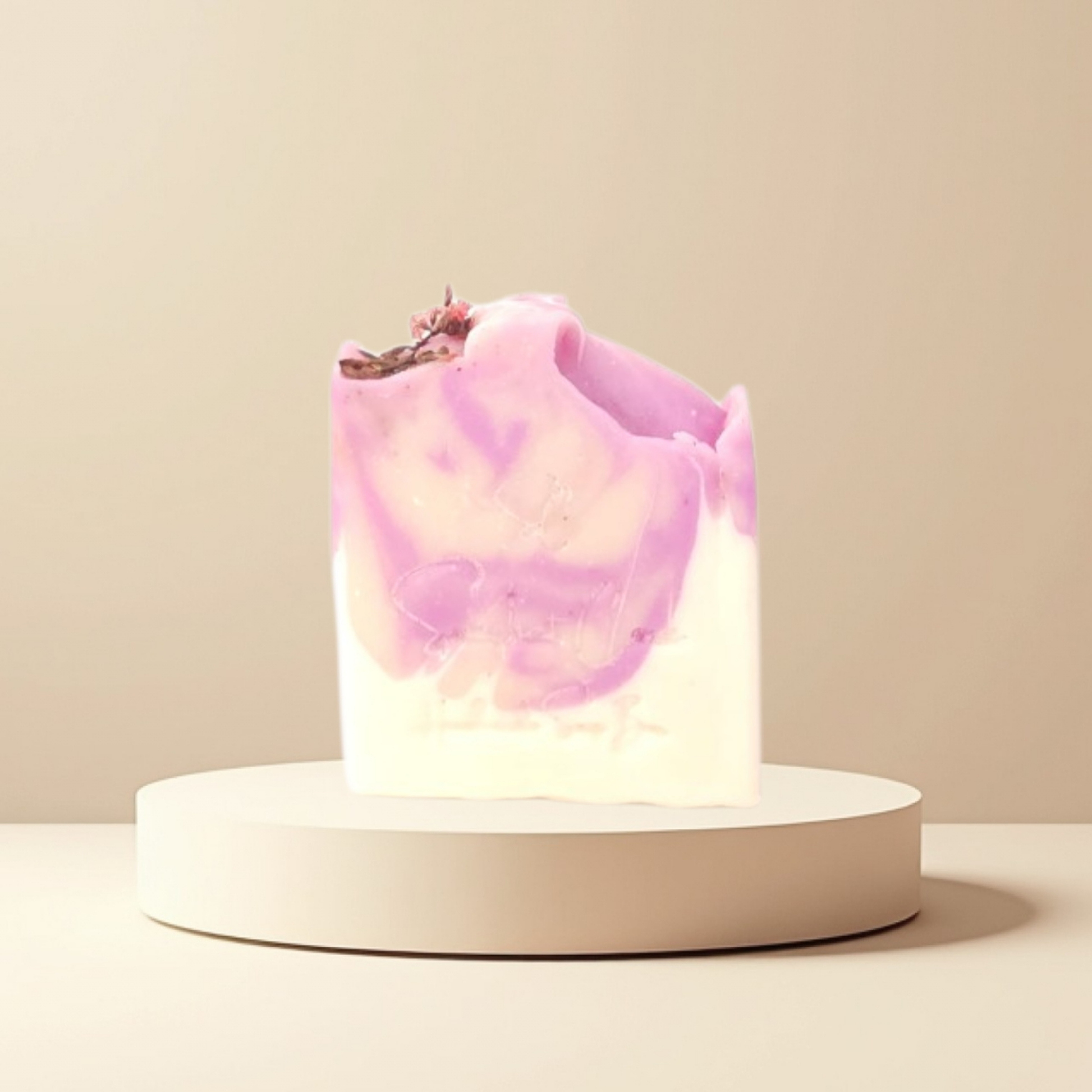 Handmade lavender soap bar with shea butter, lavender oil and botanical oils for calming floral skincare and self-care rituals by Snuzhat Care