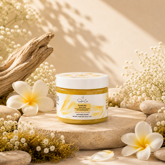 Plumeria Bliss Sugar Body Scrub 360 g botanical hero