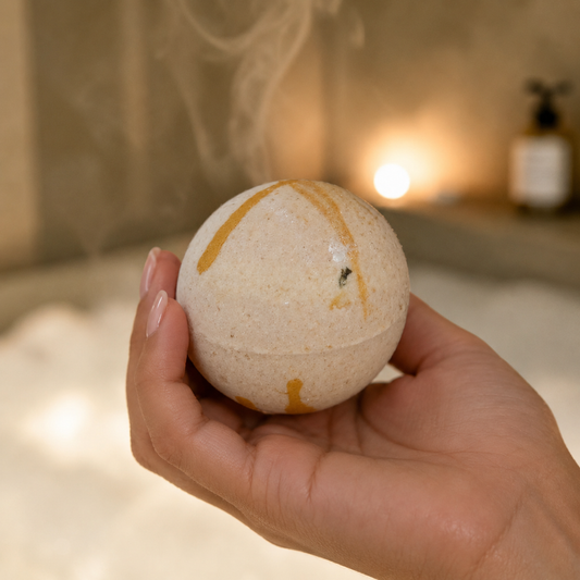Plumeria Bliss Bath Bomb – Tropical Floral Bath Soak with Epsom Salt & Avocado Oil
